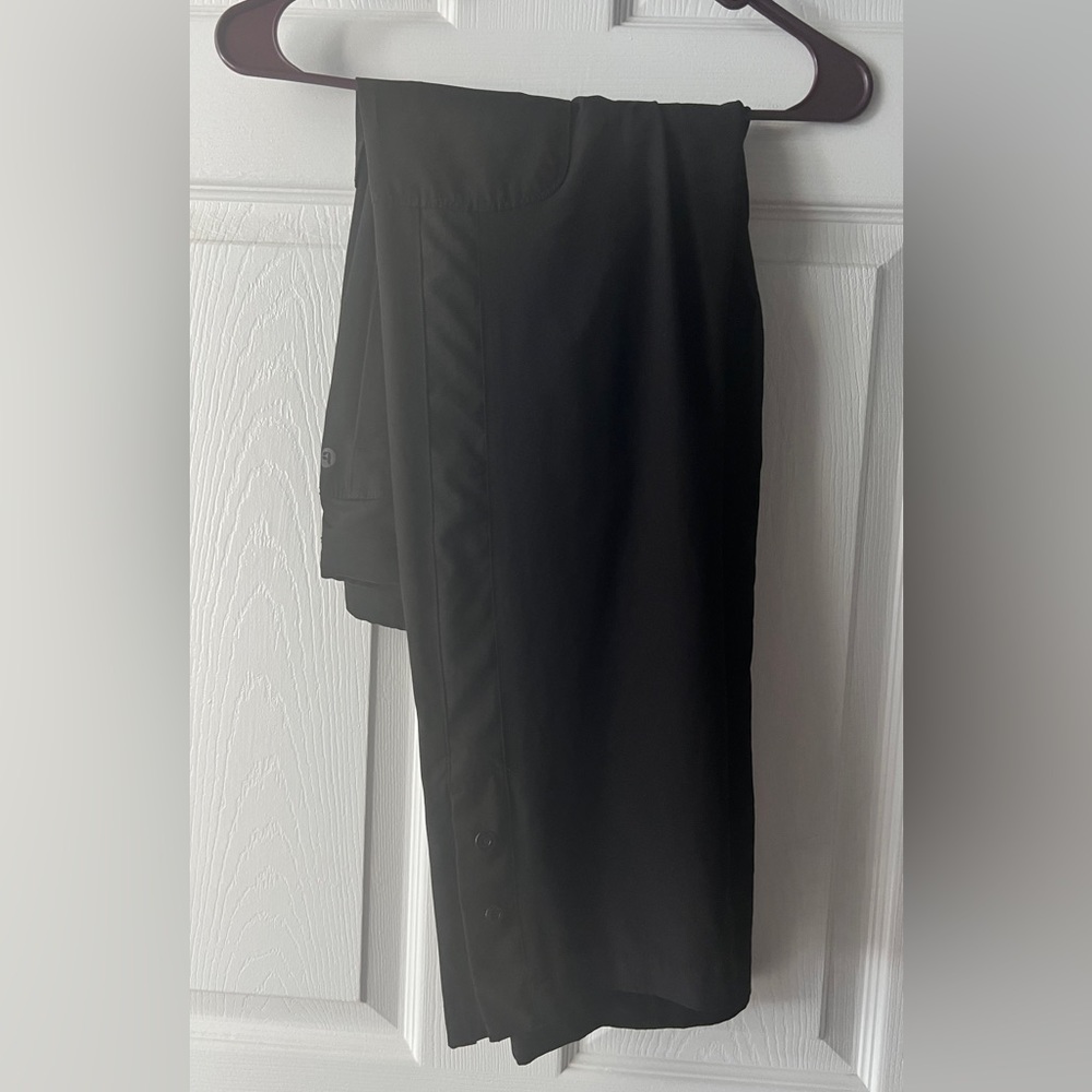 Barco One Women's Black Scrub Pants Knitwaistband 4 Way Stretch